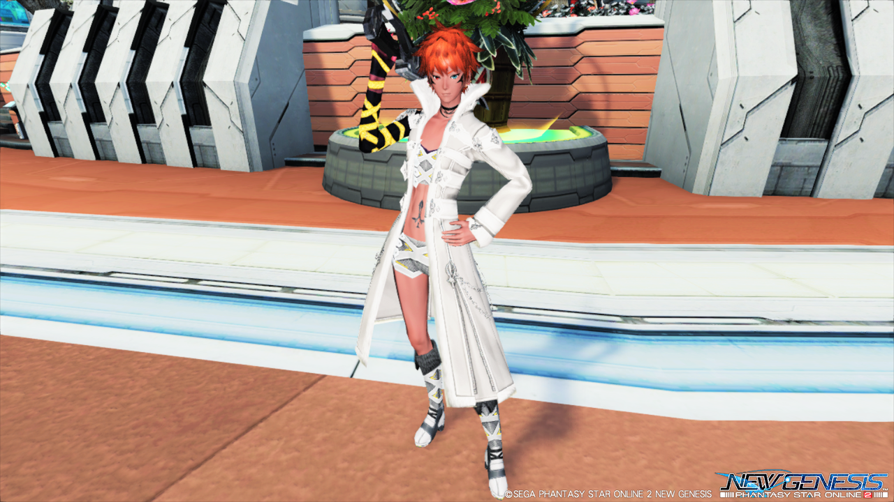 《PSO2･NGS》ARKSコーディネート部｡:《PSO2》 タイラーF[Ou]＋カブキ[Ba]の白虎色コーデ