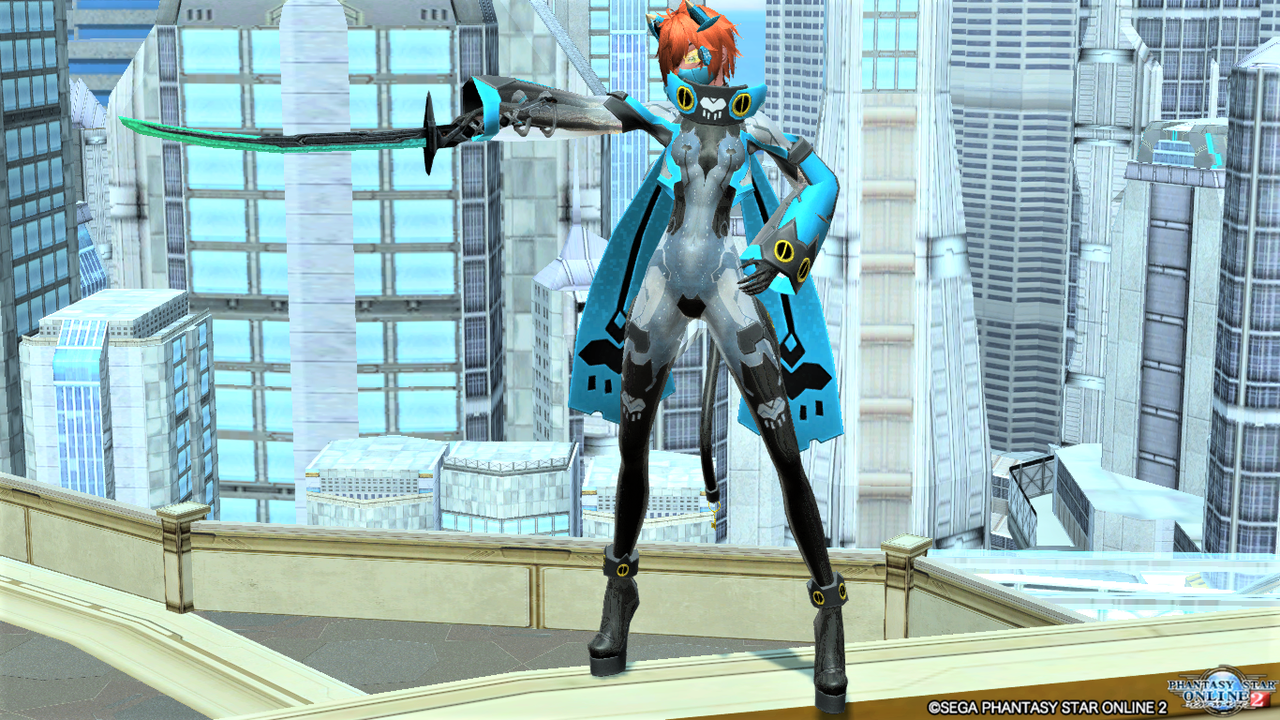Pso2 Arksコーディネート部 Pso2 コスチューム２種類でサイバー風コーデ