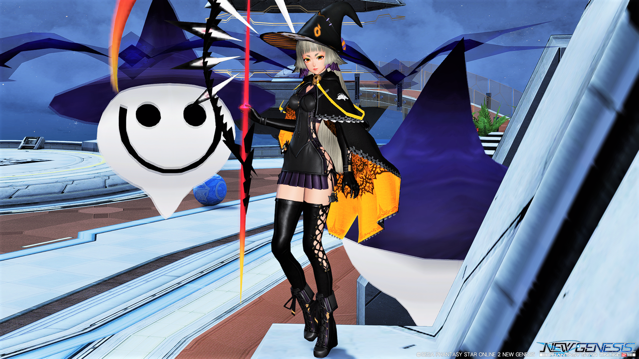 《PSO2･NGS》ARKSコーディネート部｡:《PSO2》♡カレテラ[Ou]＋ガット[Ba]の編み編みハロウィン風コーデ