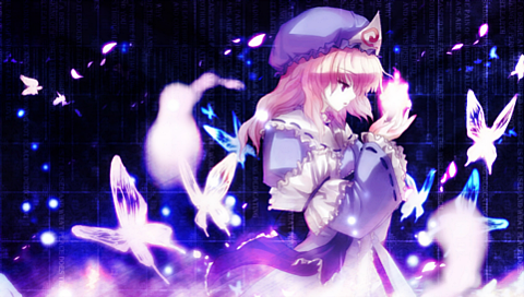 東方 Psp専用壁紙 西行寺 幽々子 Psp改造初心者日記