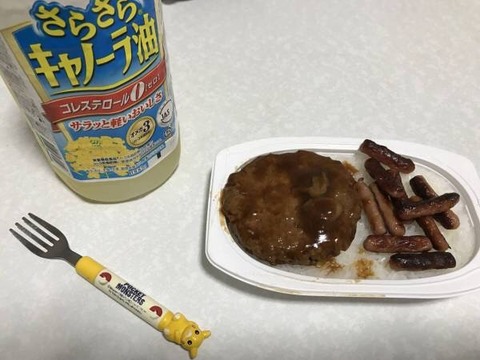  ( ヽ´ん`) 「今日のごはん。おしゃれにワンプレートで」 	