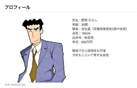 悲報 野原ひろしと同い年になったワイ 全てのスペックでひろしに惨敗する なんjワールド 悲報 野原ひろしと同い年になったワイ 全てのスペックでひろしに惨敗する なんjワールド