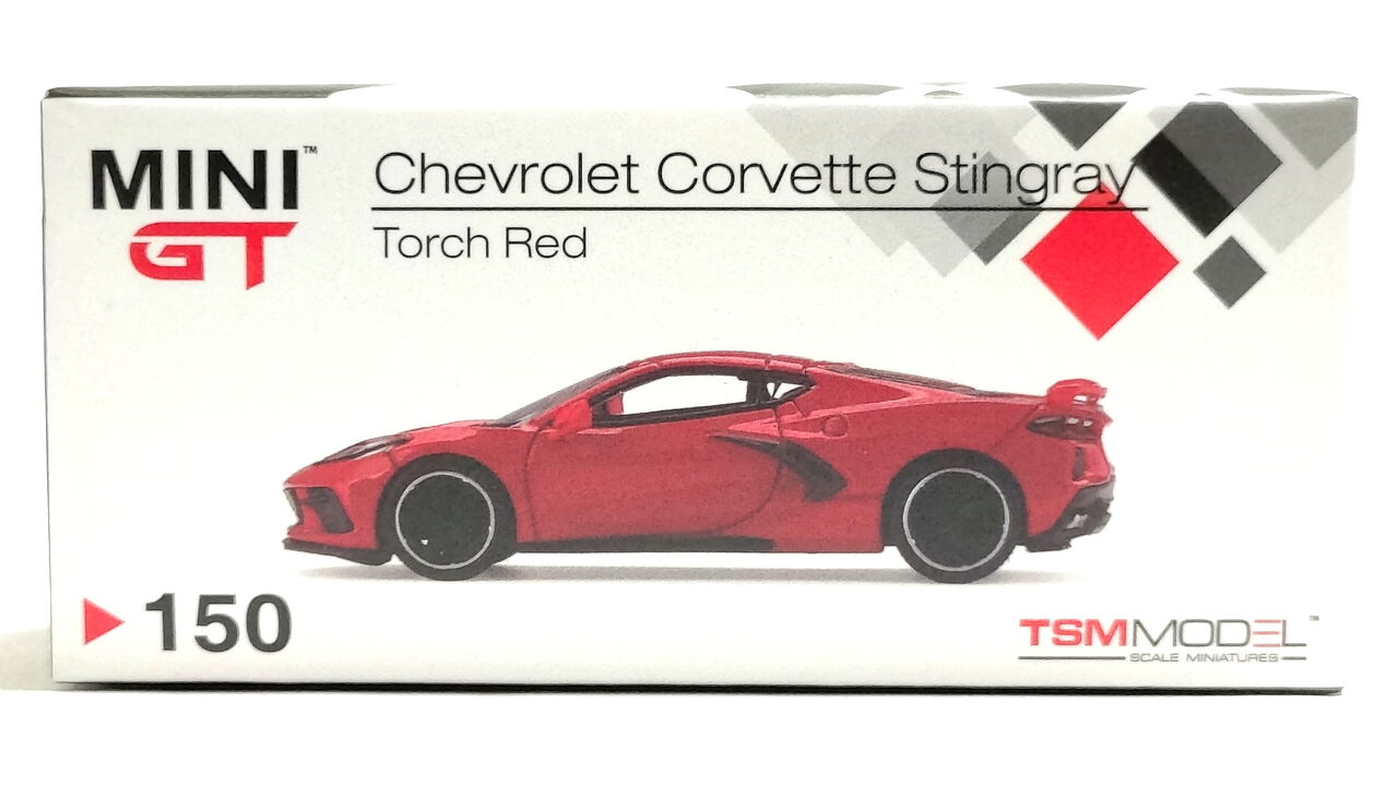 MINIGT シボレー コルベットスティングレイ2020 トーチレッド&ブラック Amazon | MINI GT 1/64 シボレー コルベット スティングレイ