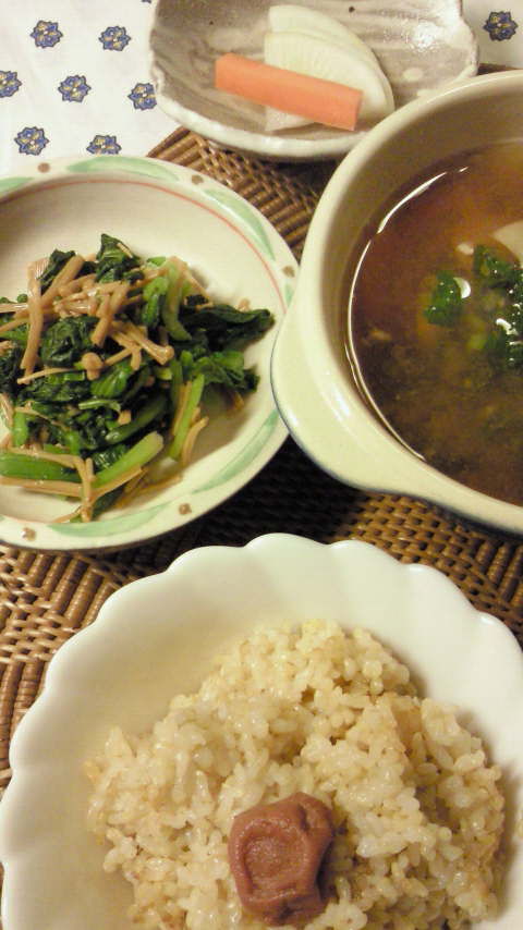 Veggie☆Rock！ (ぷみBlog):夜は粗食で