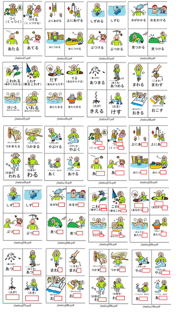 無料でシェアする自作教材 文法を学ぶ絵カードその１ 働く主婦の独り言