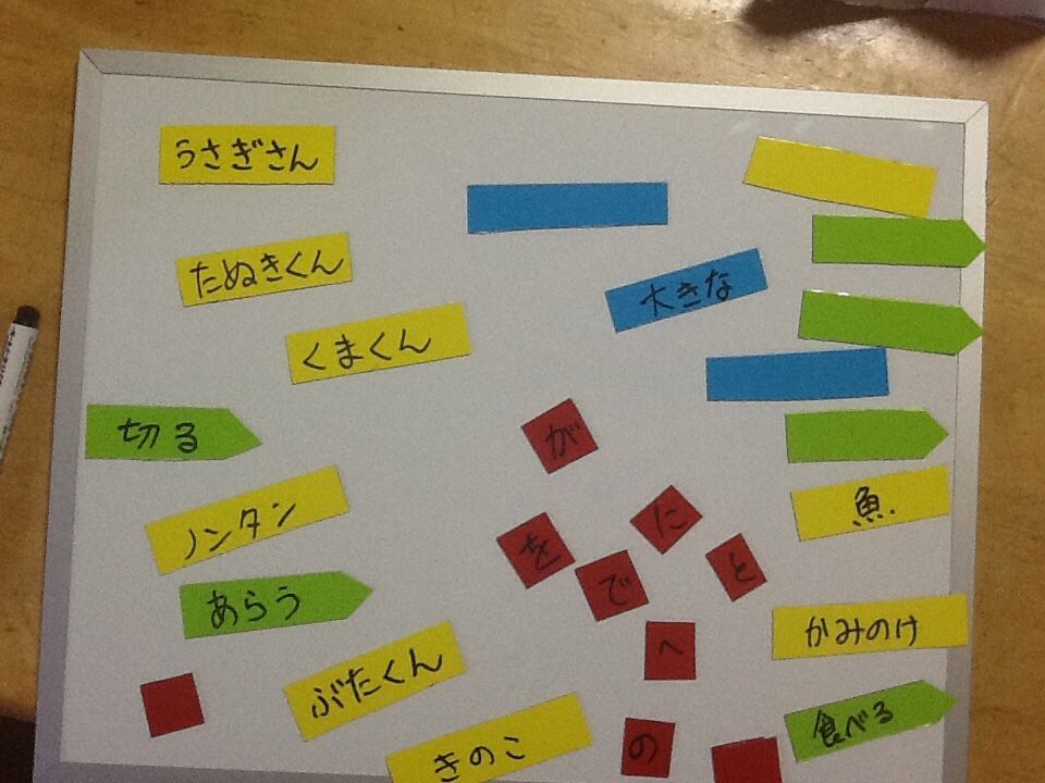 手作り教材 文作りマグネット 品詞マグネット 働く主婦の独り言 手作り教材 文作りマグネット 品詞マグネット 働く主婦の独り言