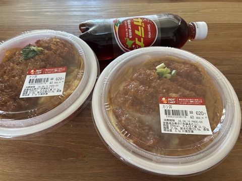 ★レペゼン北海道になりつつある“セイコーマート・ホットシェフのかつ丼”を2つまとめて特盛りにしてみたら…わや多すぎるっけさと言いながらマンチーでガラナをプシュー★