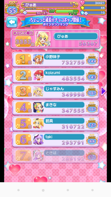 フォトカツ039イベントランキング
