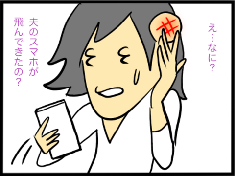 夫のスマホが飛んできたの？