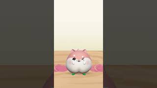 【動画】桃尻でスタンプぽんぽんっ#shorts #ハムカツっ #ゆるキャラ #ゆるかわ #癒し