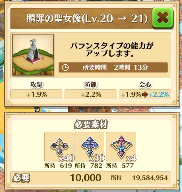白猫 贖罪の女神像 Lv Lv 30 Max ぷるるの白猫日記