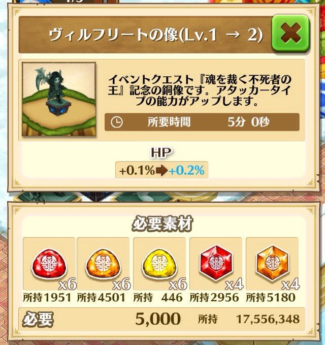 白猫 ヴィルフリートの像 Lv 1 Lv 10 Max ぷるるの白猫日記