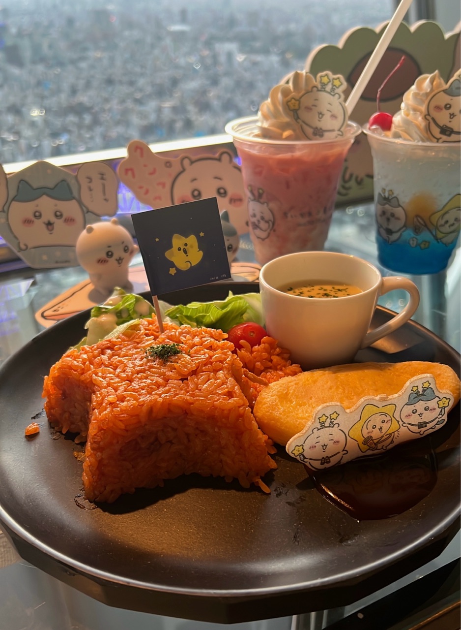 ちいかわ⭐︎星ふるスカイツリー♪ちいかわカフェ♡ : まんまる