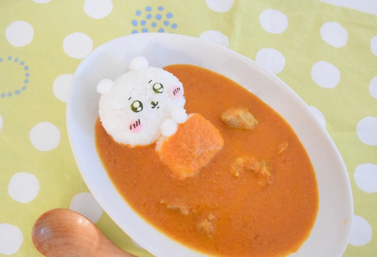 ちいかわのデコカレー♡お気に入りバターチキンカレーレシピ 