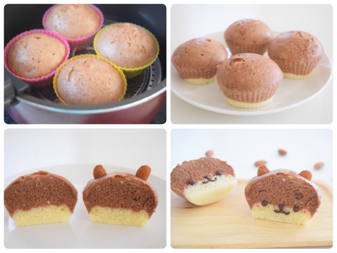 卵なし15分 二層の動物蒸しパン まんまるほっぺ のんびり楽しむ創作パン Powered By ライブドアブログ