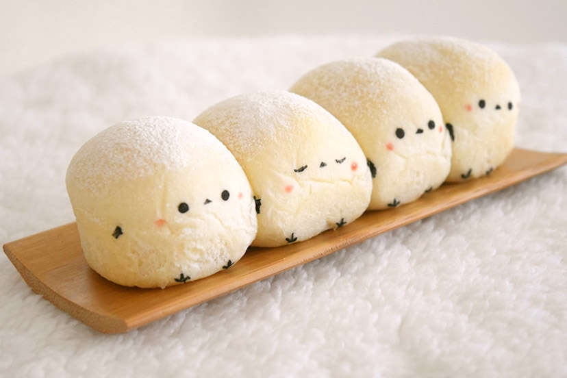 丸めて並べて シマエナガちぎりパンの作り方 Cottaコラム まんまるほっぺ のんびり楽しむ創作パン Powered By ライブドアブログ