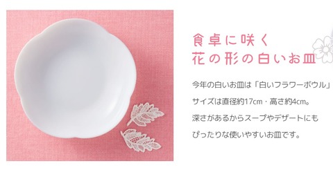 白いフラワーボウル