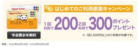 楽天デビットキャンペーン