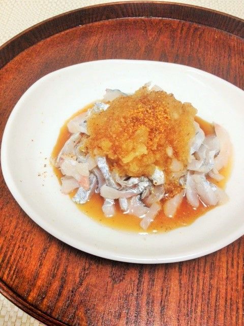 太刀魚のもみじおろし Puyomeのごはんできてるよ 太刀魚のもみじおろし Puyomeのごはんできてるよ