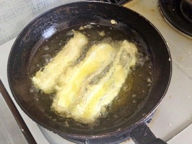 太刀魚の天ぷら Puyomeのごはんできてるよ