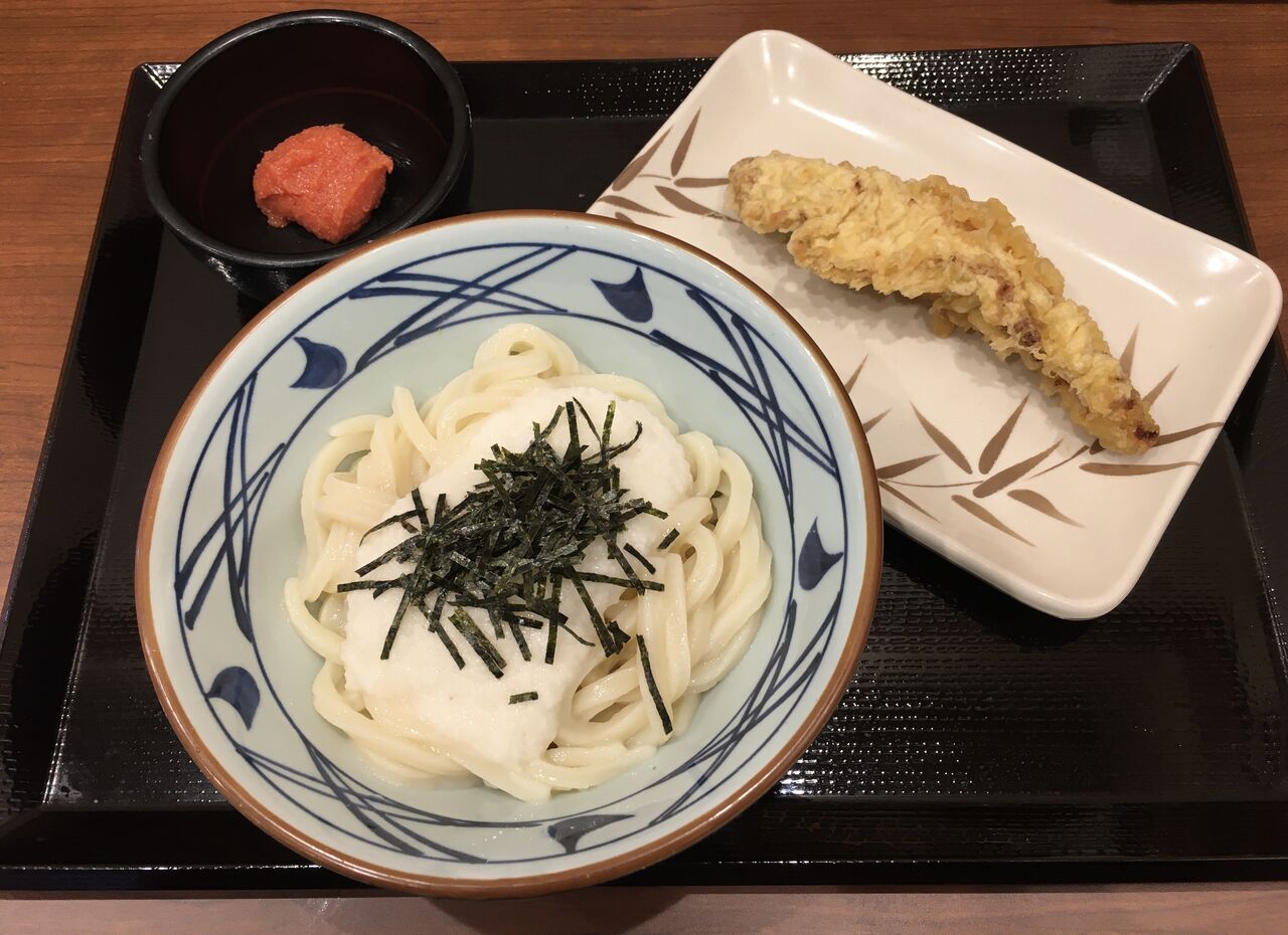 とろろ明太うどん 丸亀製麺 ビールが主食