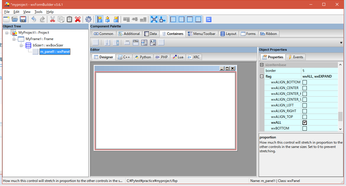 Wxpanel pythonでGUIアプリを作る 導入編(wxpython) : 初心者のpython備忘録