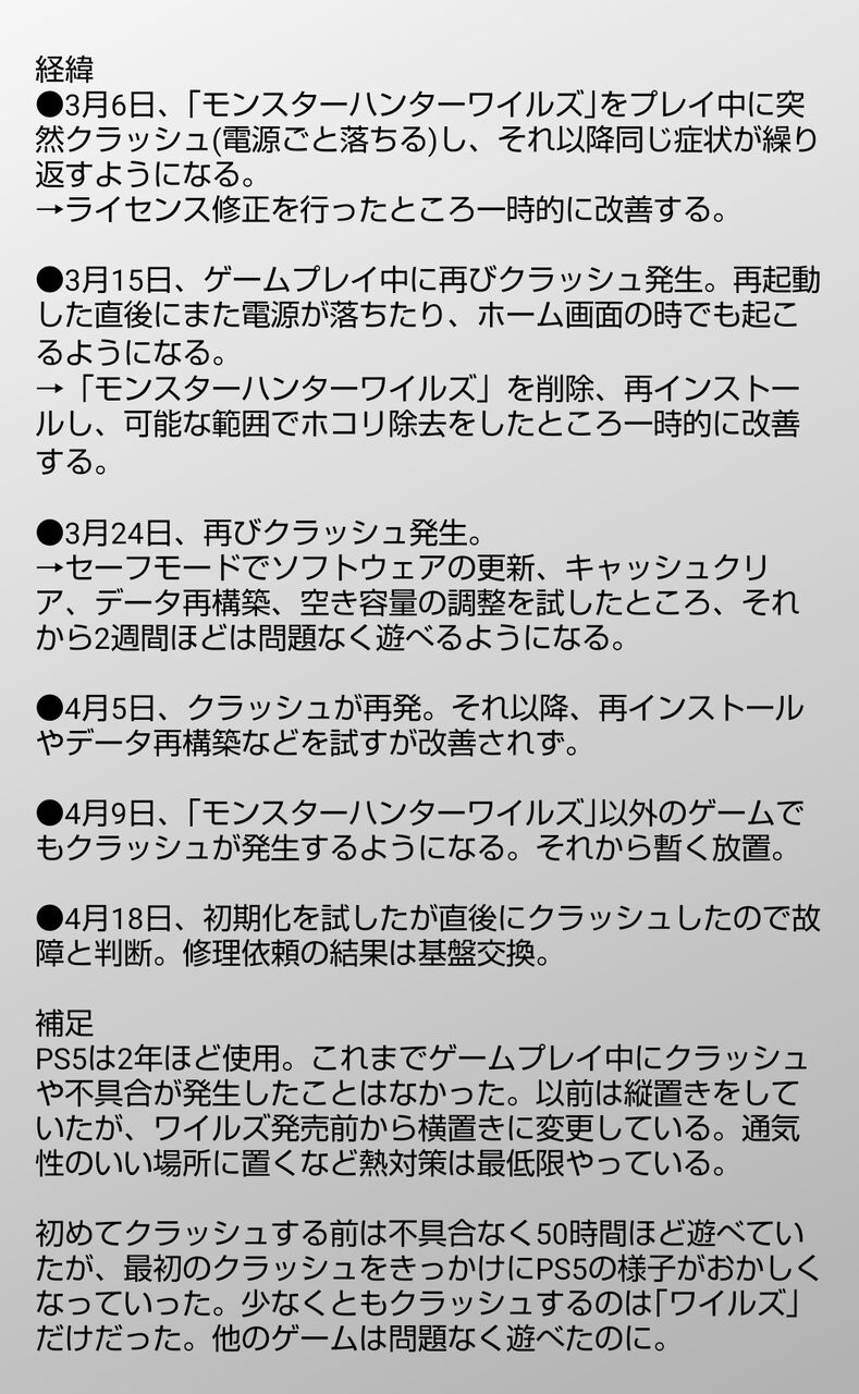 カプコンの危機！モンハンワイルズでハードクラッシュ発生！ユーザーが続出するも対策