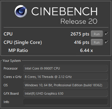 Core i9 9900Tレビュー : 駄文置場