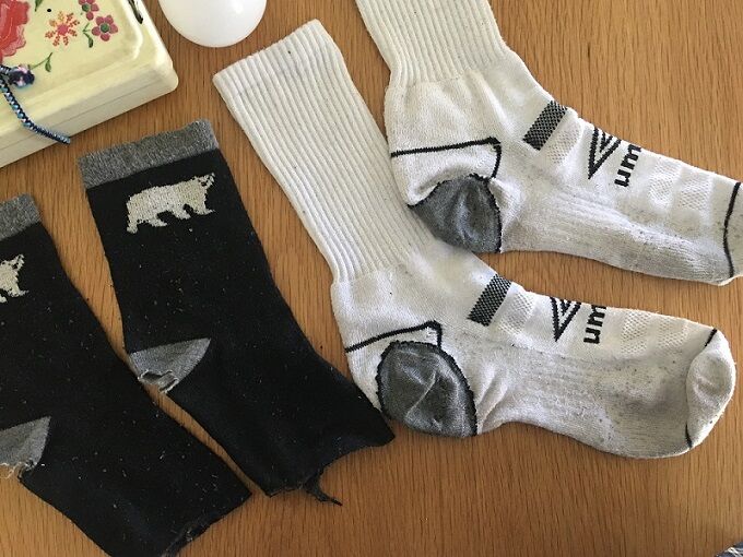 靴下の穴補修 怪物くん騒がし部活