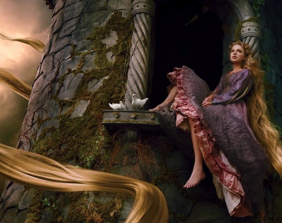 Taylor Swift as Rapunzel