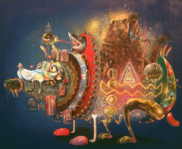 おもちゃ箱のような世界観 色彩鮮やかなサイケデリックな動物キャラクター ジャポンタ おもちゃ箱のような世界観 色彩鮮やかなサイケデリックな動物キャラクター ジャポンタ
