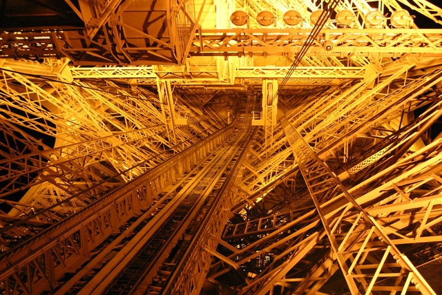 eiffel tower metal frame close up 4