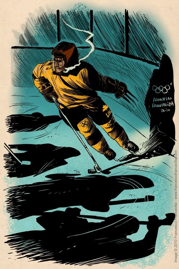 Francesco-Francavilla-The-Winter-SUPER-Olympics-Wolverine