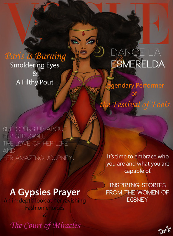 vogue_disney_darlings___esmerelda_by_dantetyler-d4r7yh5