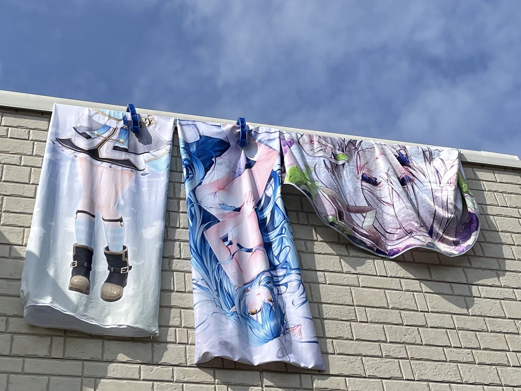 ちょっとエッチな抱き枕カバーを家族に干されてしまった人 くまニュース