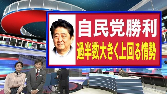 【衆院選】自民党、大勝利！単独過半数を上回る情勢！！