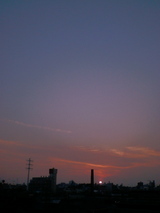 高円寺の夕陽