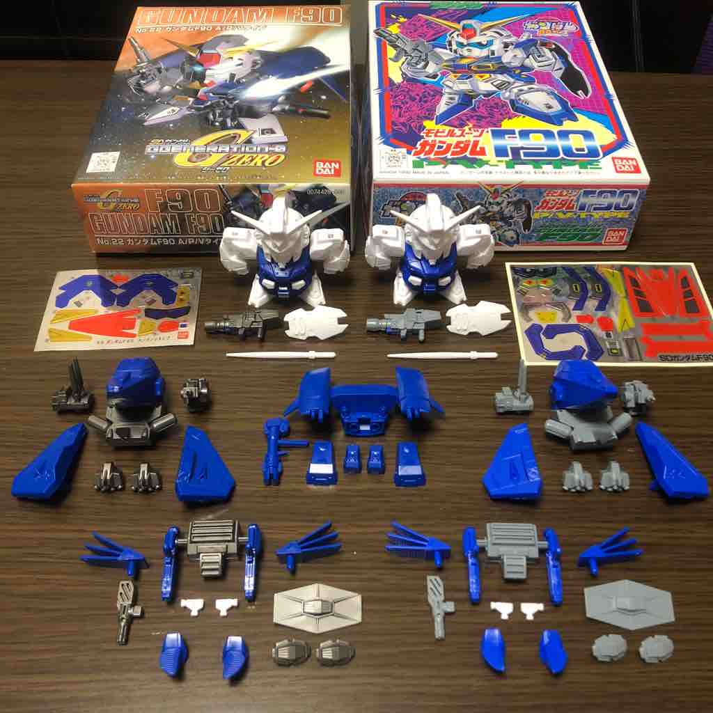 Sd ガンダムf90カンタン比較 くたろう プラモ製作中積みプラ進行中 プラモデル製作記 Sd ガンダムf90カンタン比較 くたろう プラモ製作中積みプラ進行中 プラモデル製作記