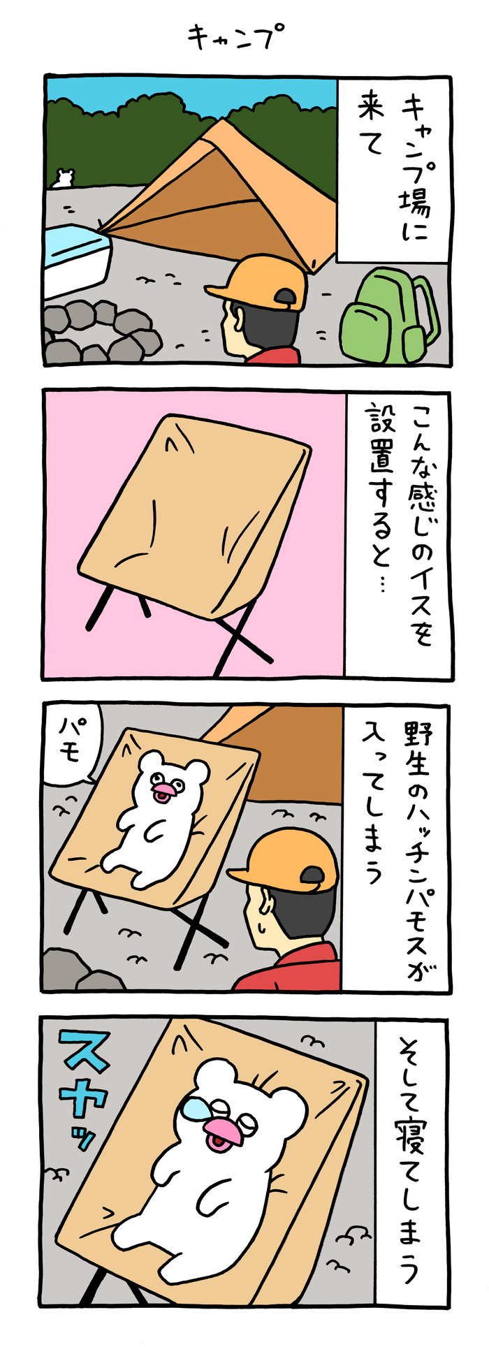 絶滅寸前の動物ハッチンパモス「キャンプ」