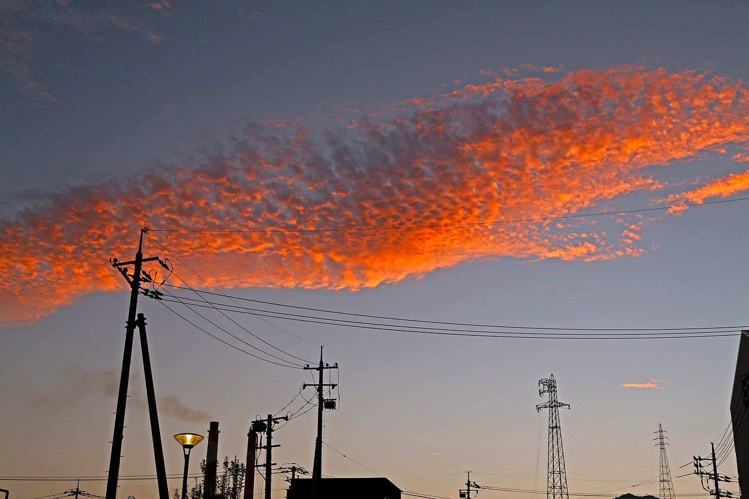 台風が去った後の 夕景 呉のメバル師 台風が去った後の 夕景 呉のメバル師