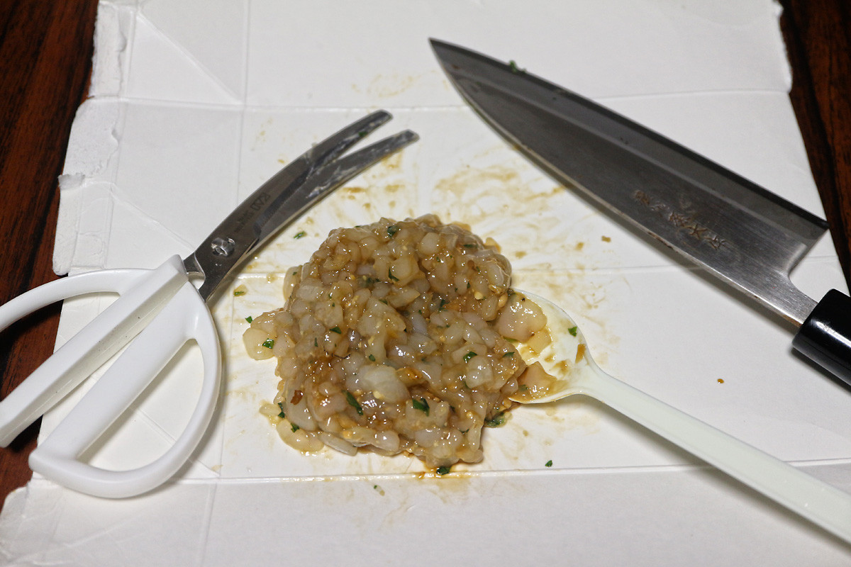 アオリイカのなめろう丼 呉のメバル師