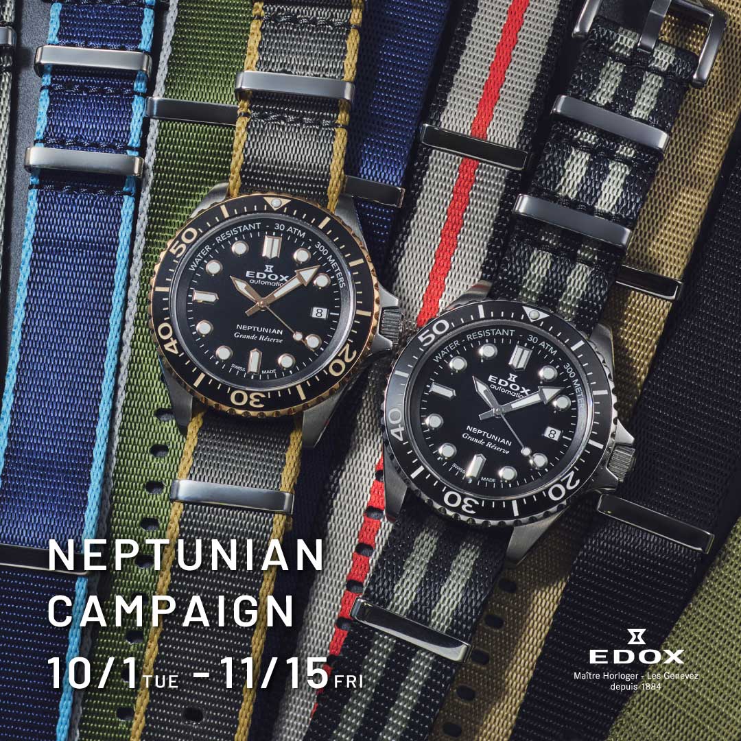 【EDOX NEPTUNIAN】ステンレスベルト+NATOベルト EDOX NEPTUNIAN】ステンレスベルト+NATOベルト