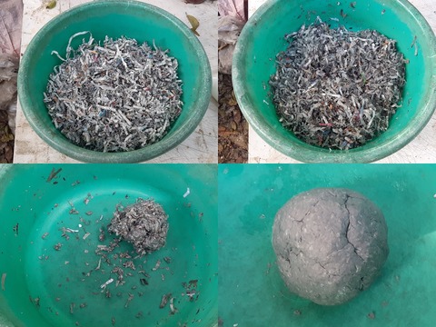 紙粘土の製作工程