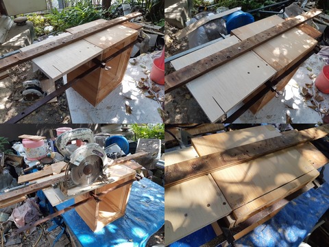 電鋸用の簡易スライドテーブル