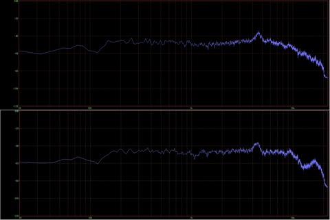A  上　セーム皮補強+コーン紙補強済　下　セーム皮補強　30㎝