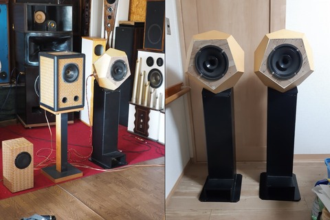 ビクターシーリングスピーカーと変形12面体BOX