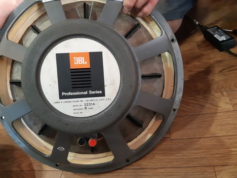 JBL2231A改造品_床に直立させて測定