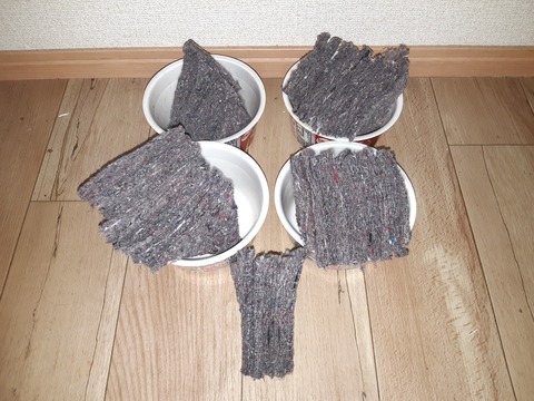 1個組立てるのに要するフェルトの量