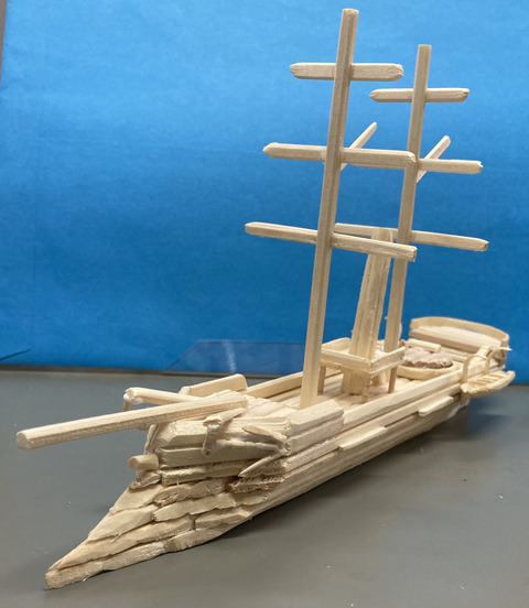 割り箸戦艦できたよー その弍 Cssストーンウォール号 ごーまっしょい
