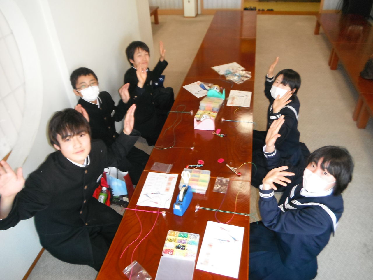 くみひもストラップ 手作り京室 思い出の渡し橋 レストラン嵐山 体験教室